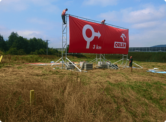 Zdjęcie przedstawiające budowę bezpiecznego banera.